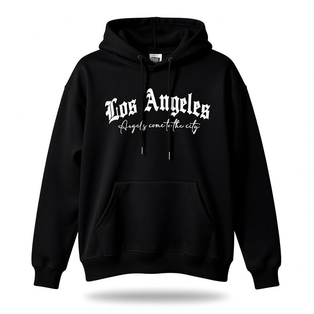 Black Los Angeles Graphic Hoodie